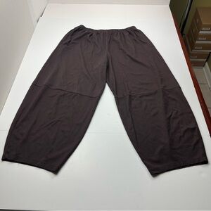 Bryn Walker Brown Lantern Pants Womens Size Large Modal Blend Stretch *TINY FLAW